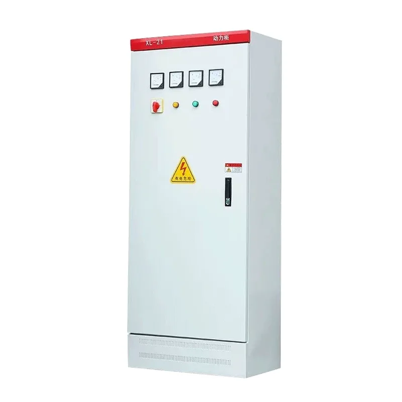 Lurrean zutik dagoen elektrizitatea banatzeko armairuen multzo osoa